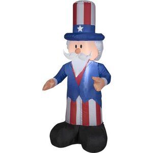 Airblown Inflatable Patriotic Uncle Sam July 4th Life Sized Decor - 4-Foot Tall